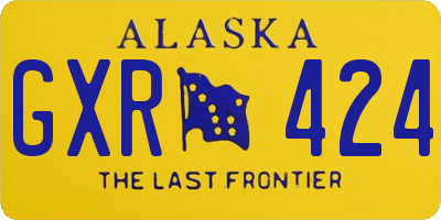 AK license plate GXR424