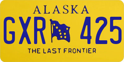AK license plate GXR425