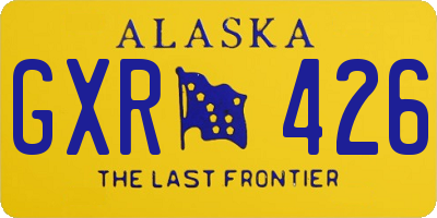 AK license plate GXR426