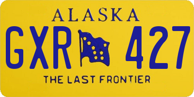 AK license plate GXR427