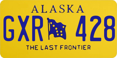 AK license plate GXR428