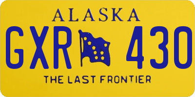 AK license plate GXR430