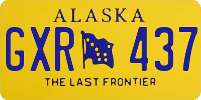 AK license plate GXR437