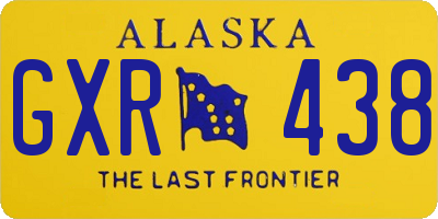 AK license plate GXR438