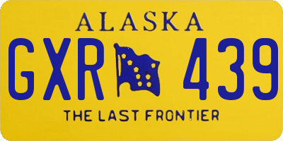 AK license plate GXR439