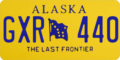 AK license plate GXR440