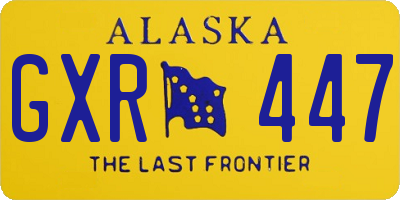 AK license plate GXR447