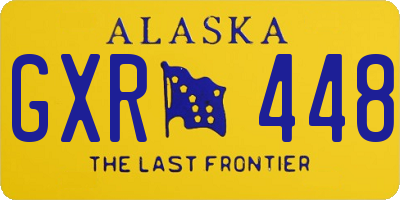 AK license plate GXR448