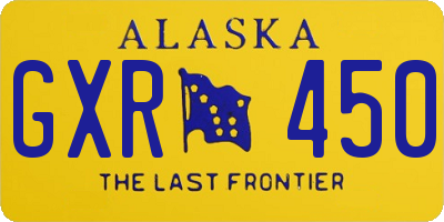 AK license plate GXR450