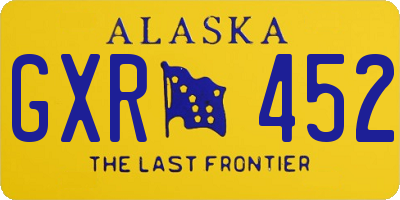 AK license plate GXR452