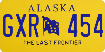 AK license plate GXR454