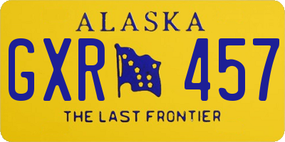 AK license plate GXR457