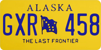 AK license plate GXR458