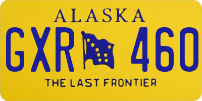 AK license plate GXR460