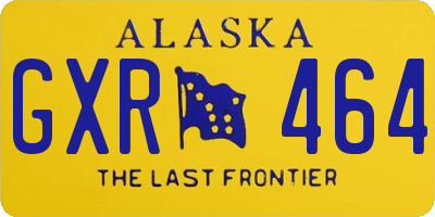 AK license plate GXR464