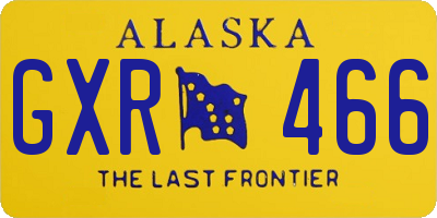 AK license plate GXR466