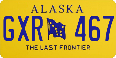 AK license plate GXR467