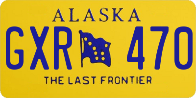 AK license plate GXR470