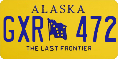 AK license plate GXR472