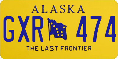 AK license plate GXR474