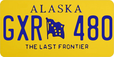 AK license plate GXR480