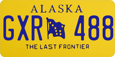 AK license plate GXR488