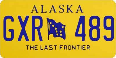 AK license plate GXR489