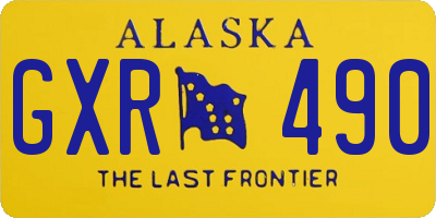 AK license plate GXR490