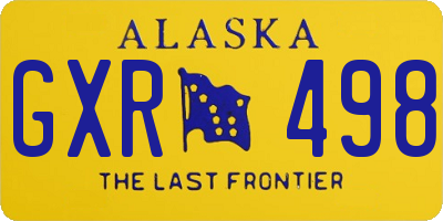 AK license plate GXR498