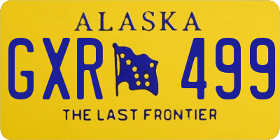 AK license plate GXR499