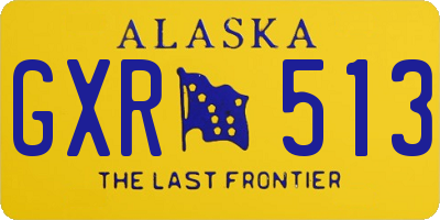 AK license plate GXR513