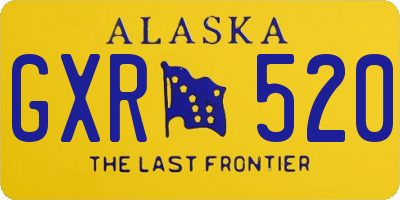 AK license plate GXR520