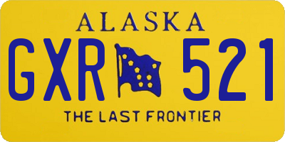 AK license plate GXR521