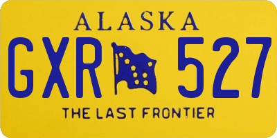AK license plate GXR527