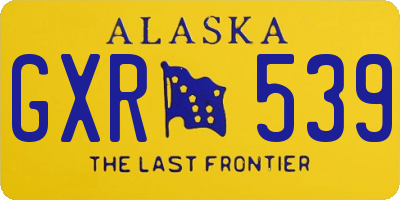 AK license plate GXR539