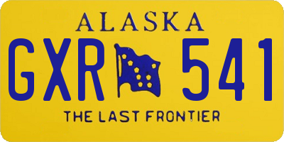 AK license plate GXR541