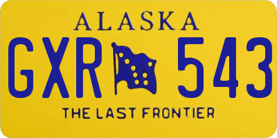 AK license plate GXR543