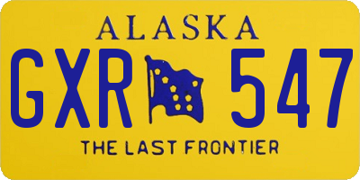 AK license plate GXR547
