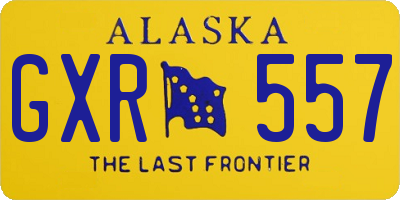AK license plate GXR557