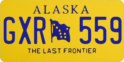AK license plate GXR559