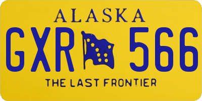 AK license plate GXR566