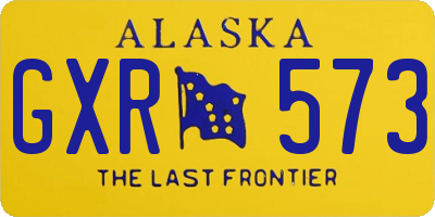 AK license plate GXR573