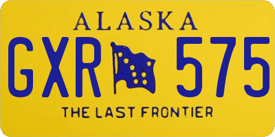 AK license plate GXR575