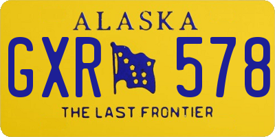 AK license plate GXR578