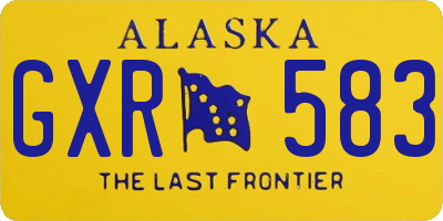 AK license plate GXR583