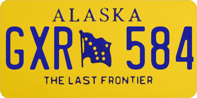 AK license plate GXR584