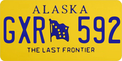 AK license plate GXR592