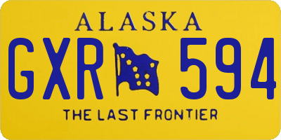 AK license plate GXR594