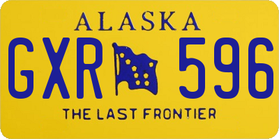 AK license plate GXR596