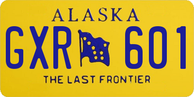 AK license plate GXR601